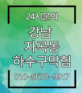 강남구자곡동하수구막힘