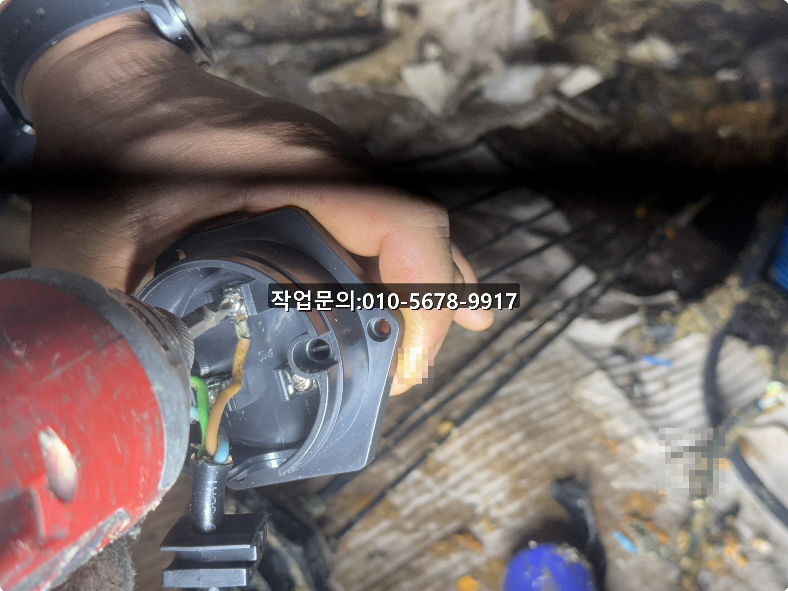 식당 집수정 모터 교체 후 배수 확인
